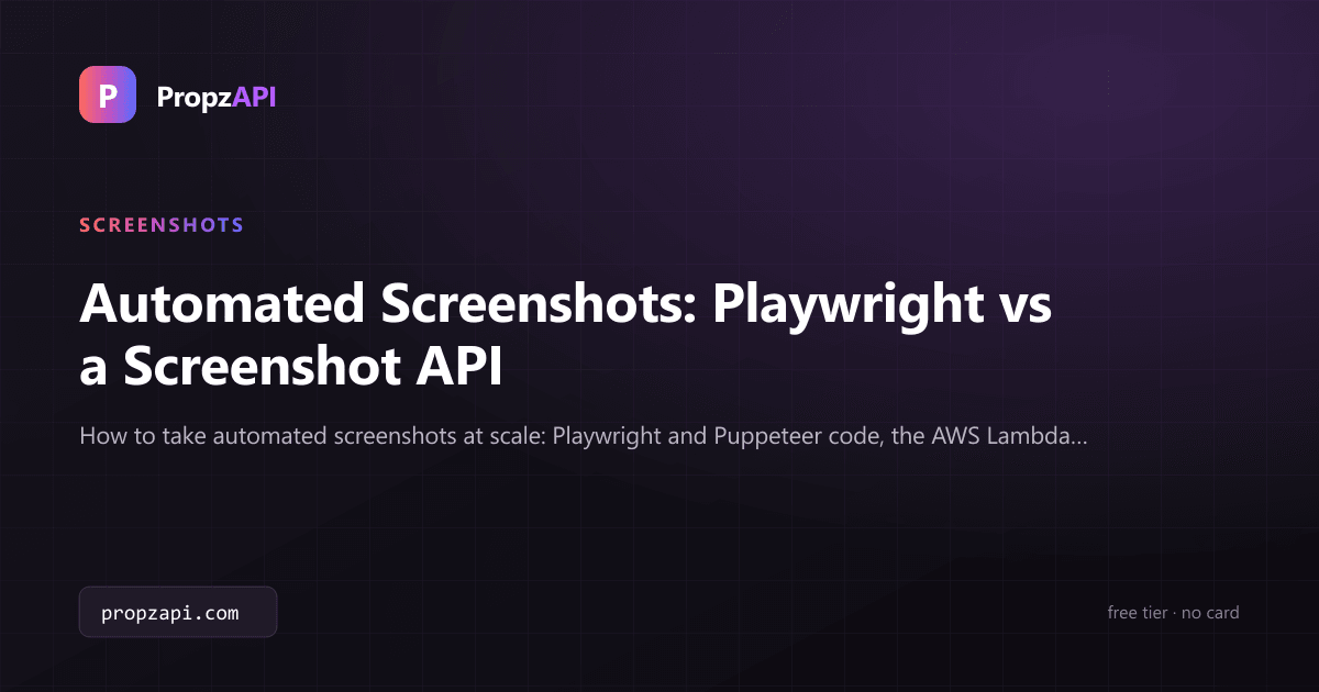 Automated screenshots: Playwright vs a screenshot API