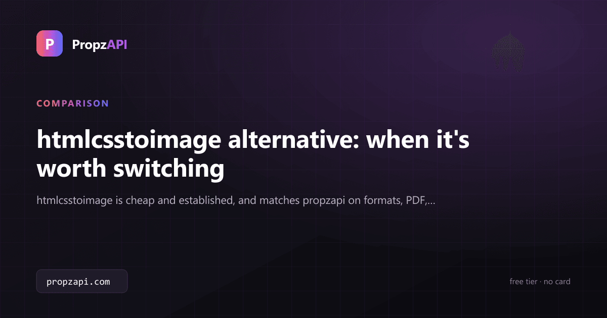 htmlcsstoimage Alternative: When It's Worth Switching