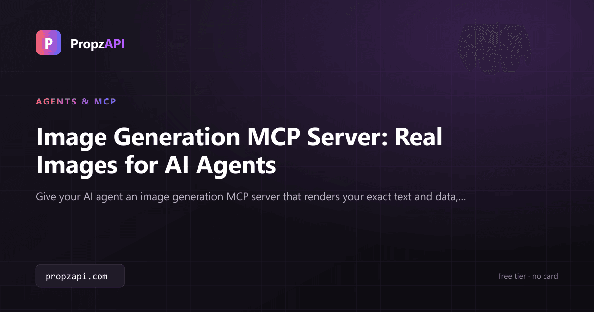 Image Generation MCP Server: Real Images for AI Agents