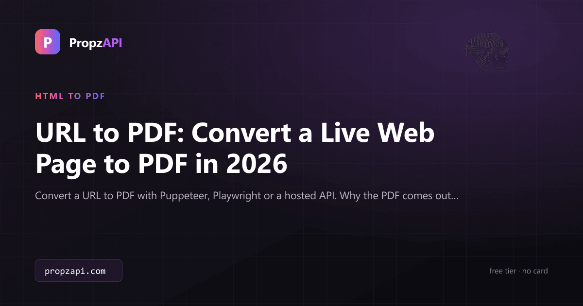 URL to PDF: Convert a Live Web Page to PDF in 2026