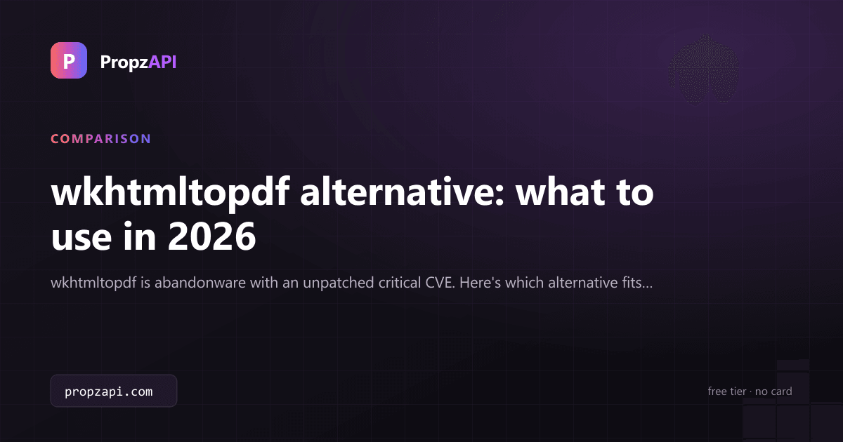 wkhtmltopdf Alternative: What To Use In 2026