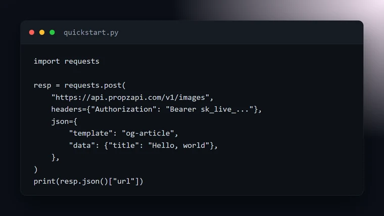 Code snippet card template preview